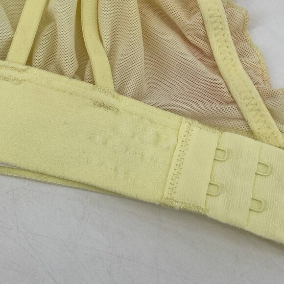 DIANE VON FURSTENBERG For Target Size M Bralette Yellow Lace Ruffles - Picture 11 of 11